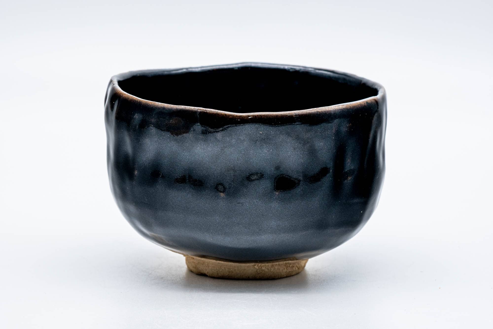 Japanese Matcha Bowl - 加藤敏雄 Toshio Kato - Handbuilt Mura-Tenmoku Glazed Kyo-yaki Chawan - 300ml