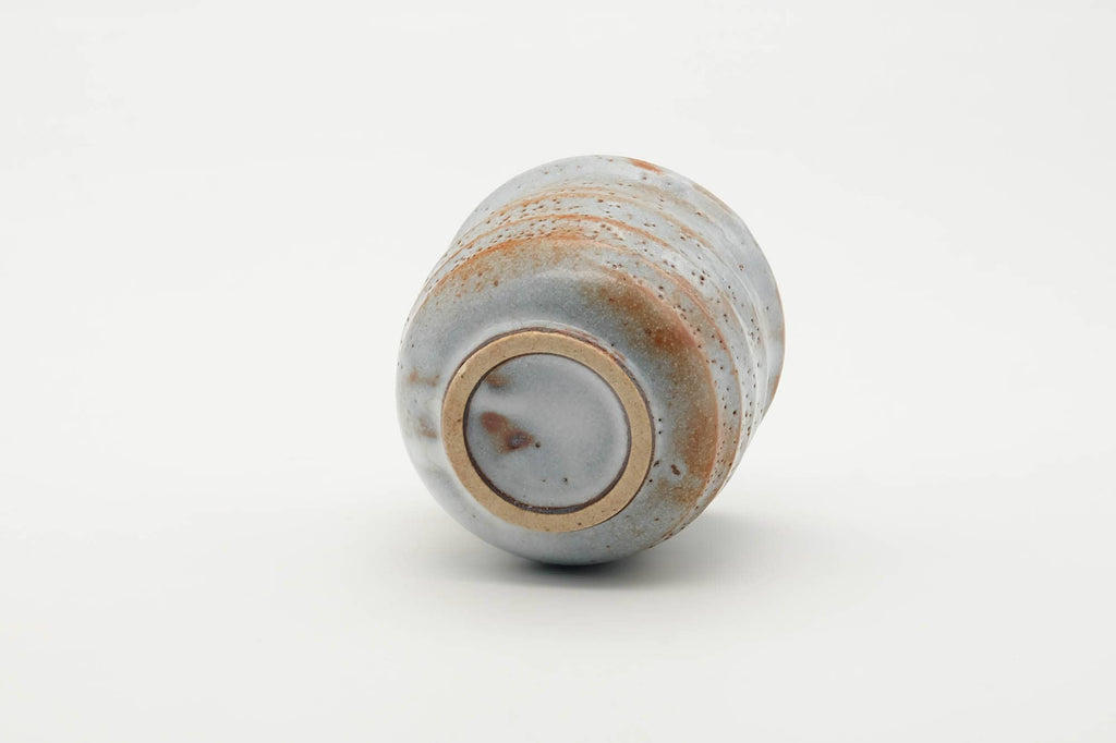 Japanese Teacup - Blue Orange Shino Glazed Mino-yaki Yunomi - 130ml