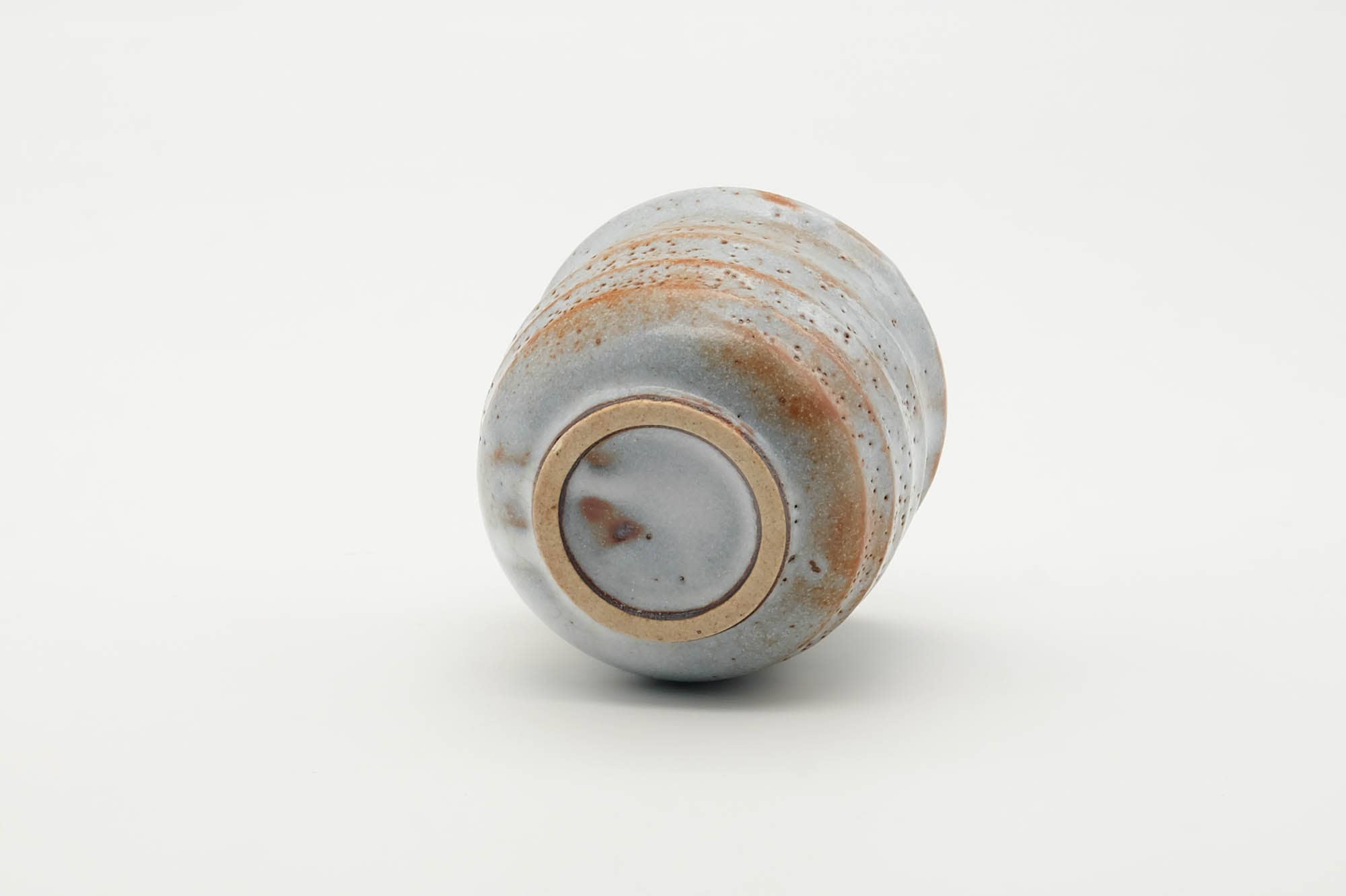 Japanese Teacup - Blue Orange Shino Glazed Mino-yaki Yunomi - 130ml