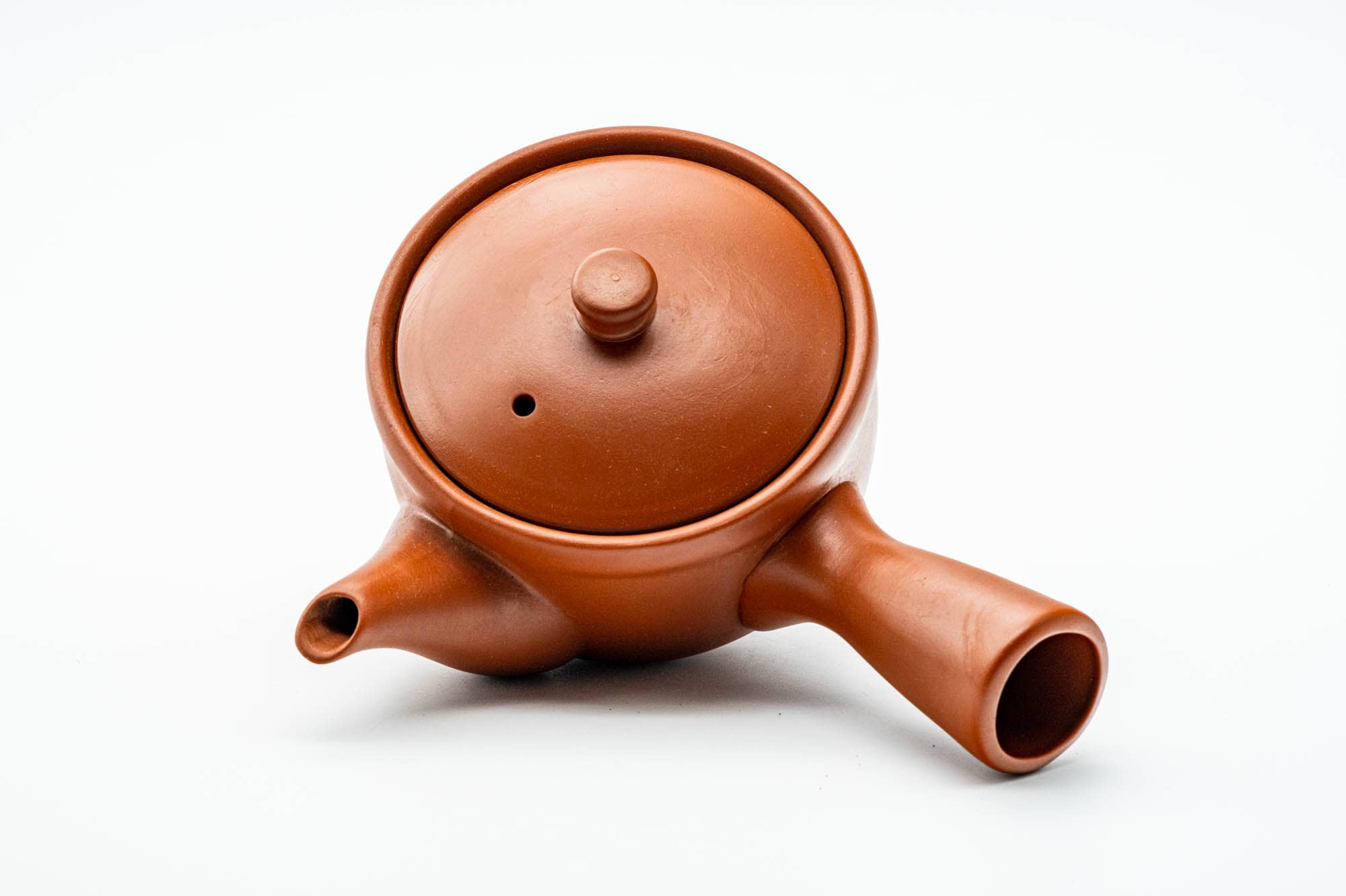 Japanese Kyusu - Mountainous Red Shudei Tokoname-yaki Mesh Teapot - 270ml