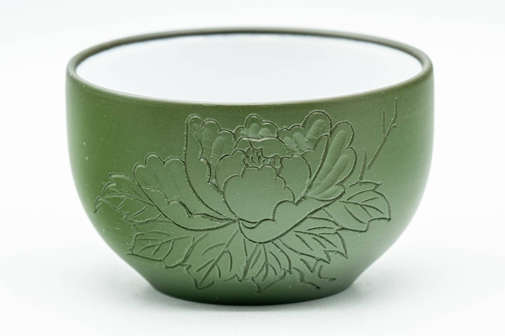 Japanese Teacups - Pair of Green Ryokudei Tokoname-yaki Yunomi - 120ml