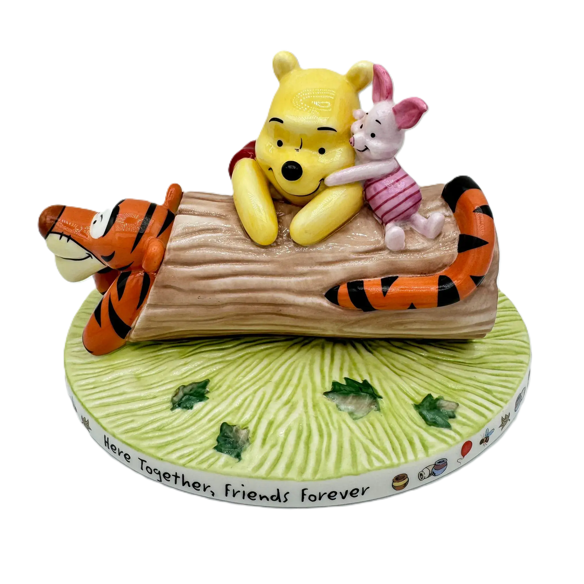 Disney Figurine Winnie the Pooh "Here Together, Friends Forever" Bone China