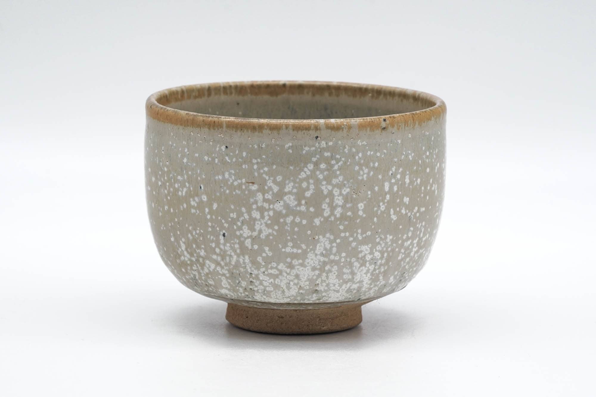 Japanese Matcha Bowl - Grey White Speckle Glazed Chawan - 250ml