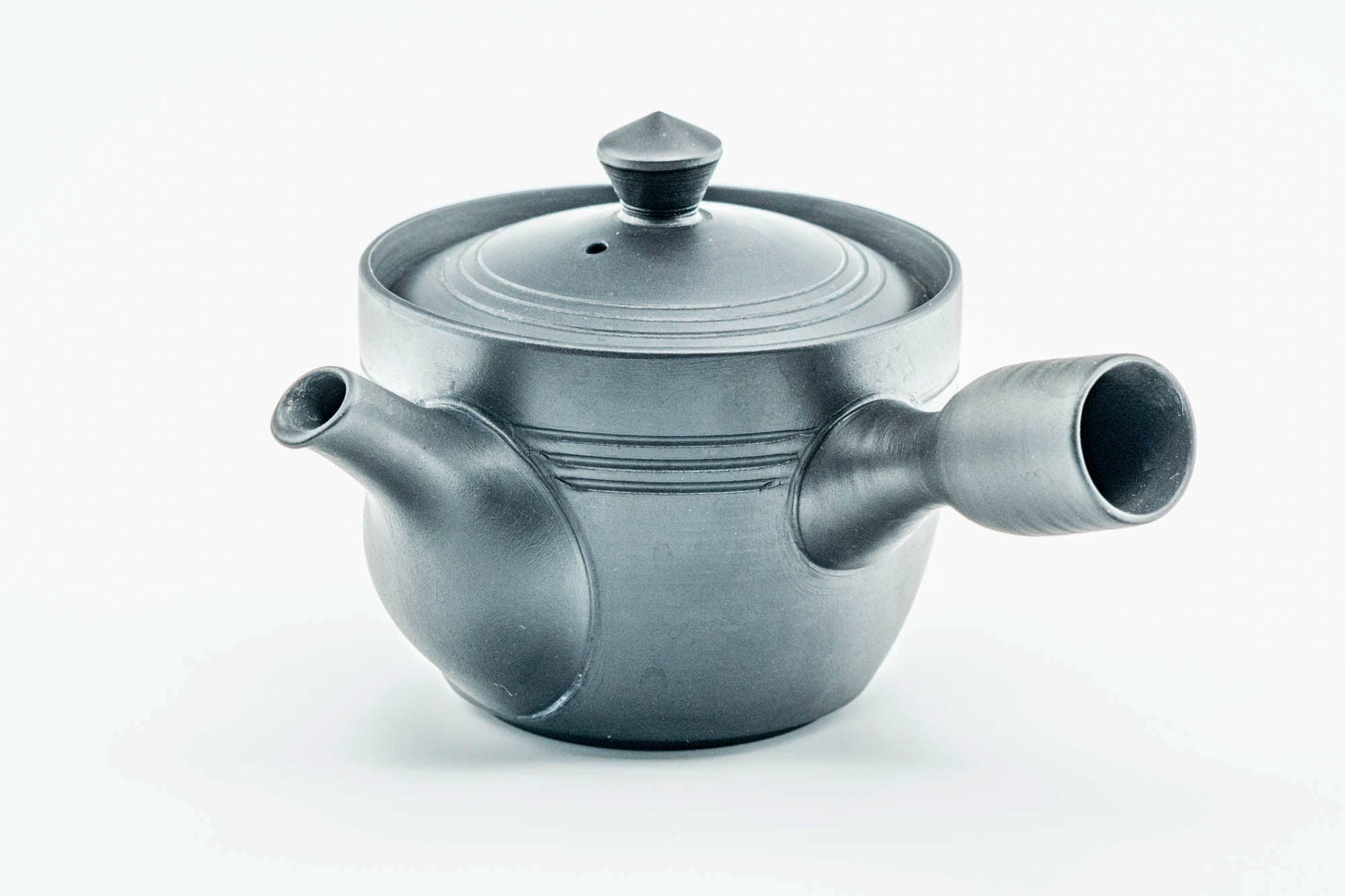 Japanese Kyusu - Black Kurodei Tokoname-yaki Mesh Teapot - 175ml