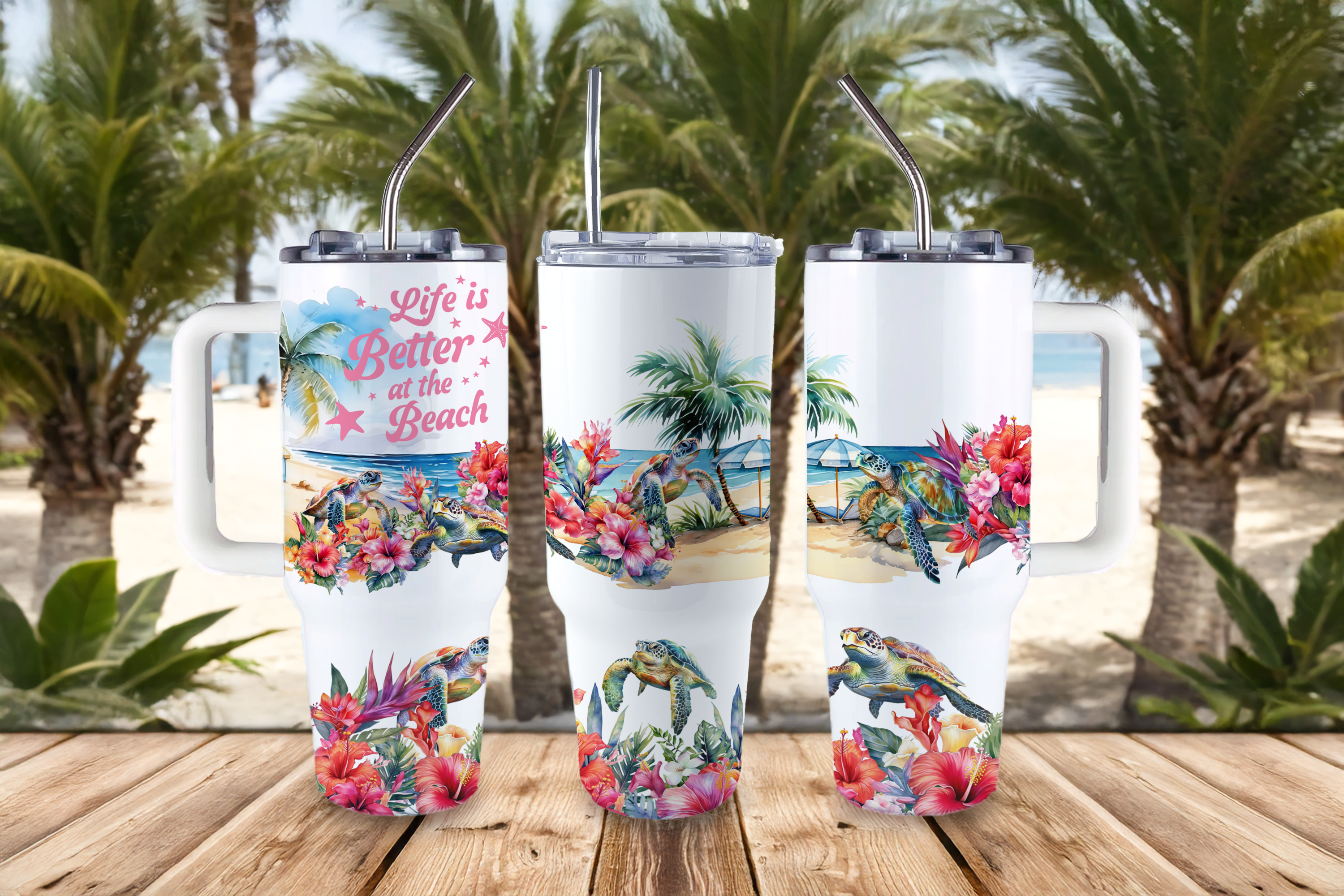 Digital Sublimation Designs - Summer Tumbler Wraps