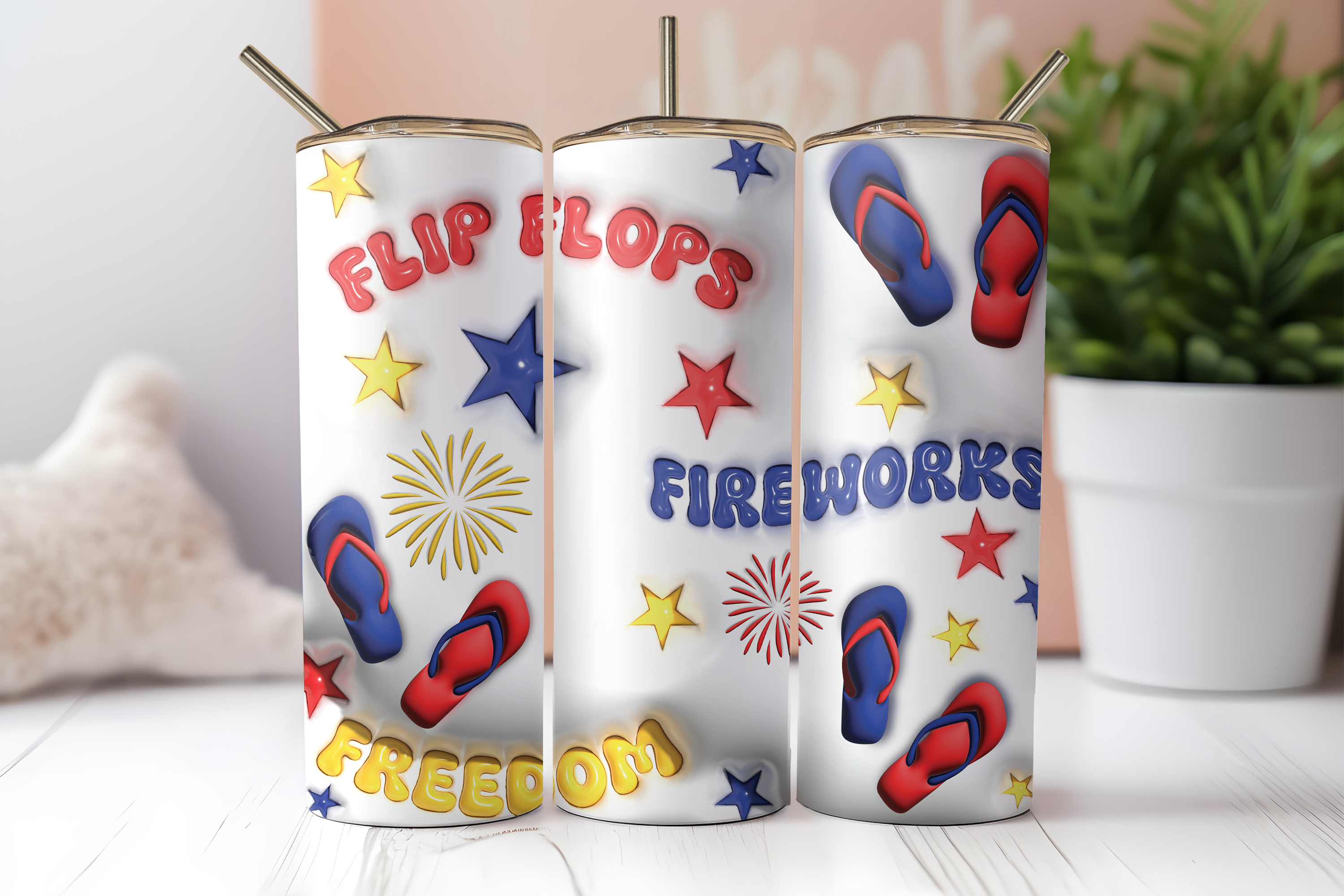 Assorted Ready to Press Sublimation Tumbler Prints (14 Pack) - Fourth of July