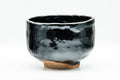 Japanese Matcha Bowl - Jet Black Glazed Wabi-Sabi Chawan - 350ml