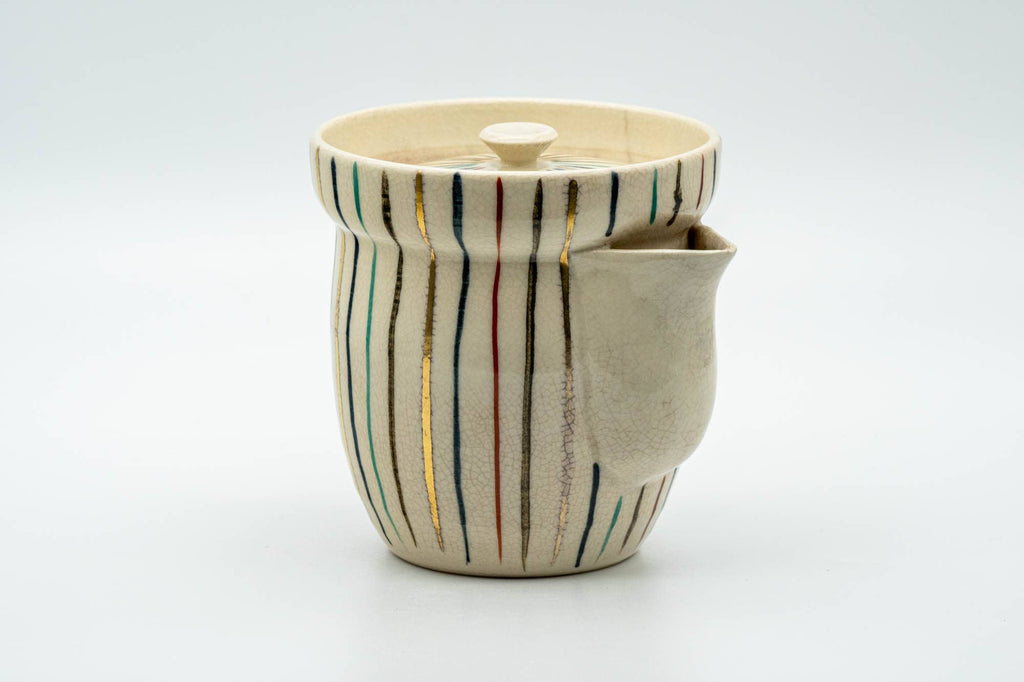 Japanese Houhin - Colorfully Striped Collared Do-ake Teapot - 250ml