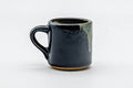 Japanese Teacup - Black Beige Drip-Glazed Ushirode Yunomi - 100ml