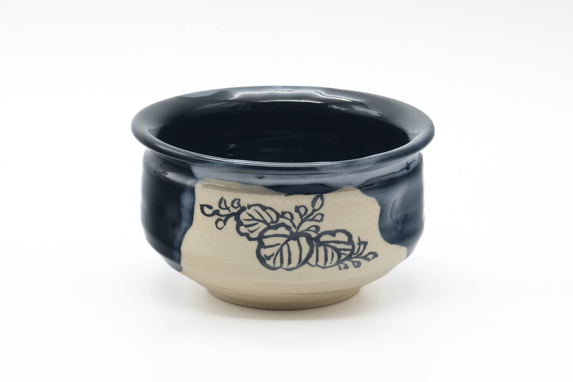 Japanese Kensui - Black Oribe-yaki Water Bowl - 530ml