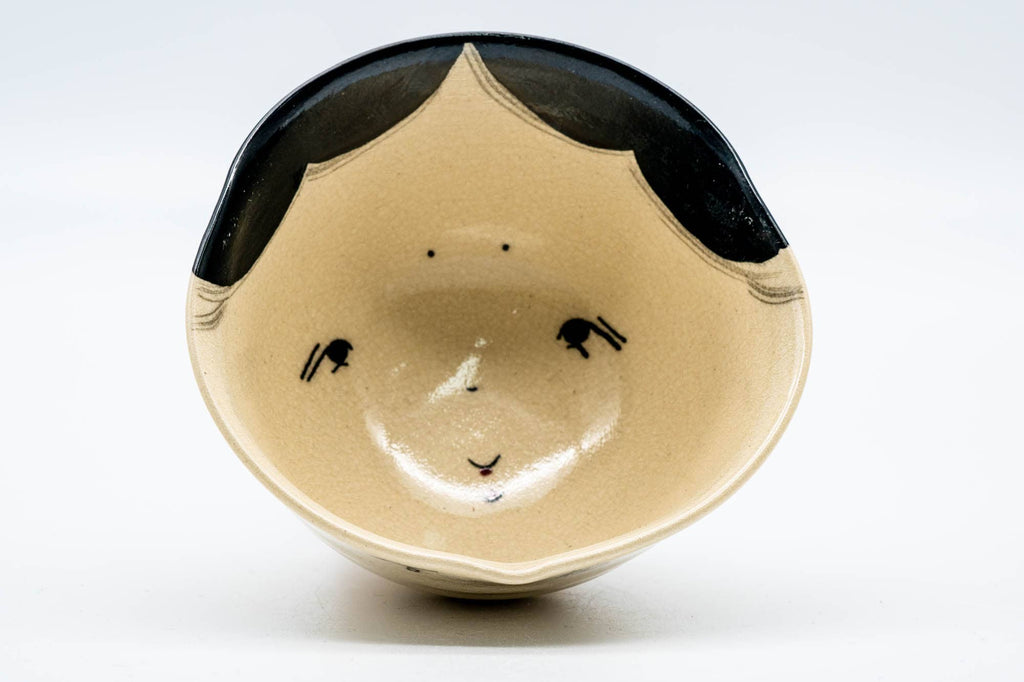 Japanese Matcha Bowl - Otafuku Okame Kyo-yaki Chawan - 300ml
