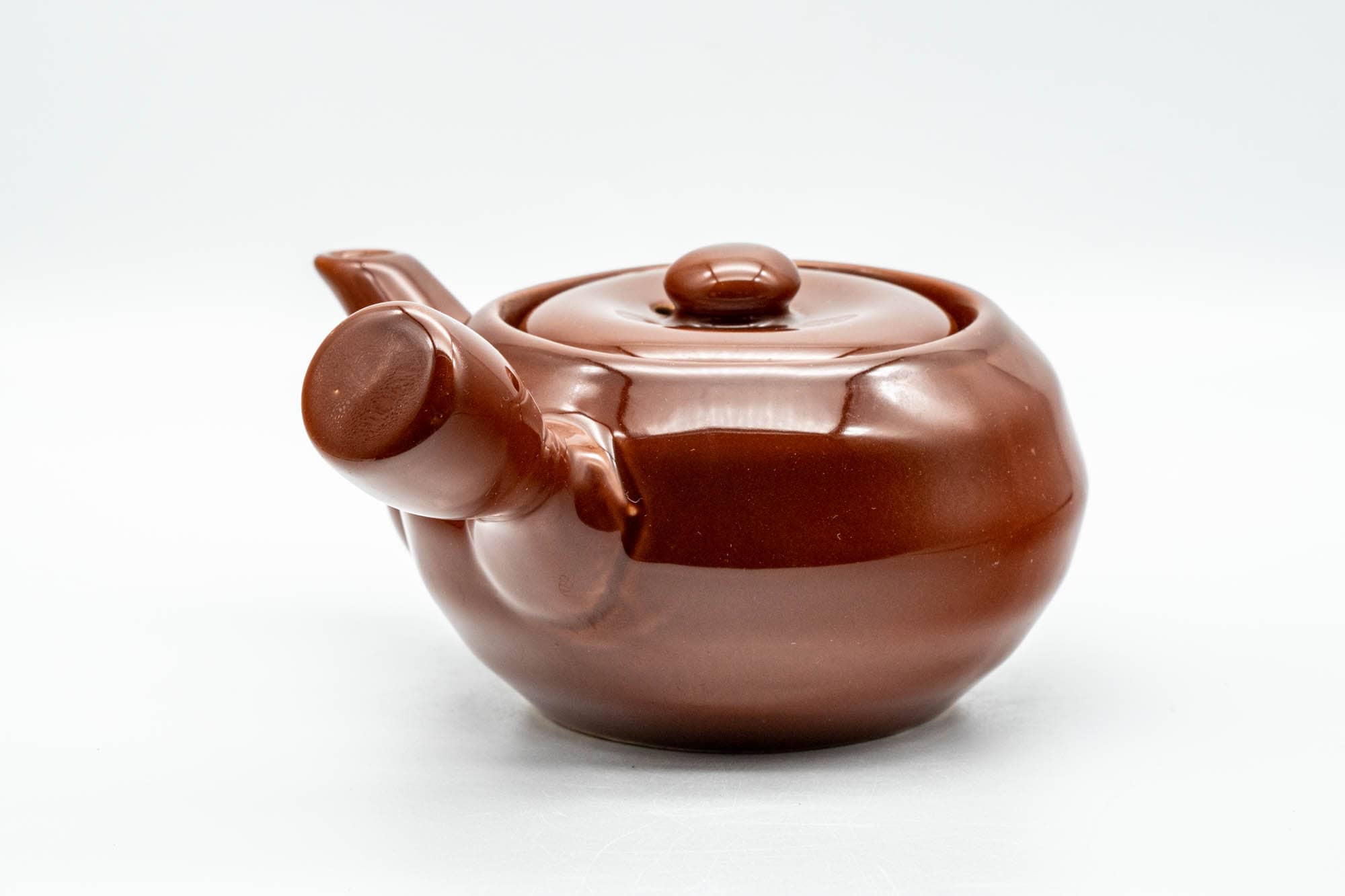 Japanese Kyusu - Burgundy Glazed Ceramic Filter Teapot - 300ml