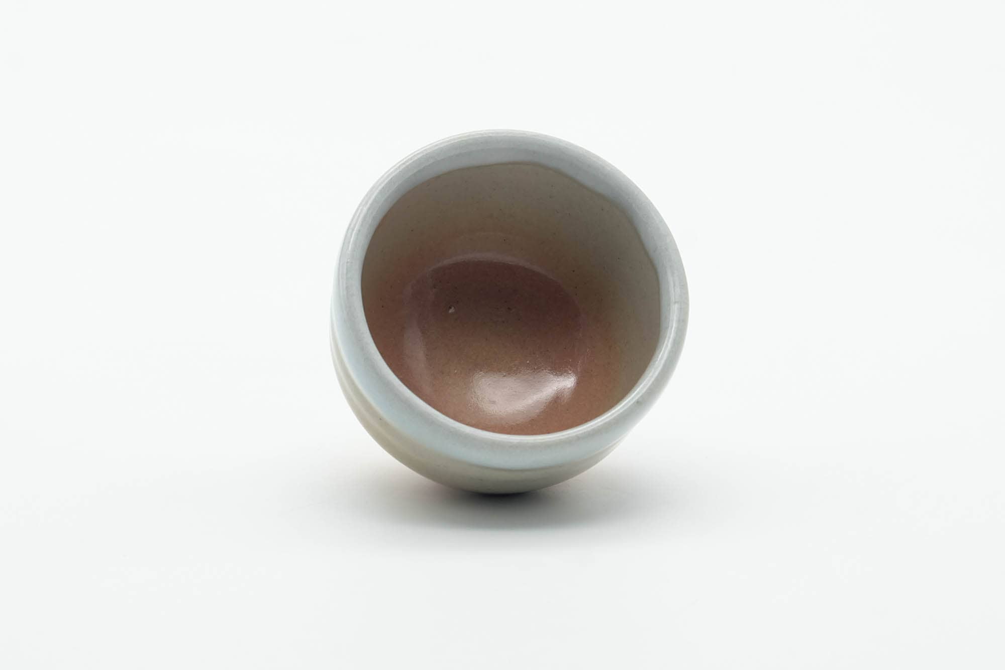 Japanese Teacup - Small Beige White Glazed Hagi-yaki Guinomi - 40ml