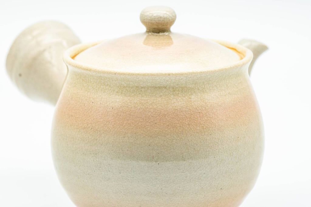 Japanese Kyusu - Beige Pink Glazed Hagi-yaki Do-ake Teapot - 220ml