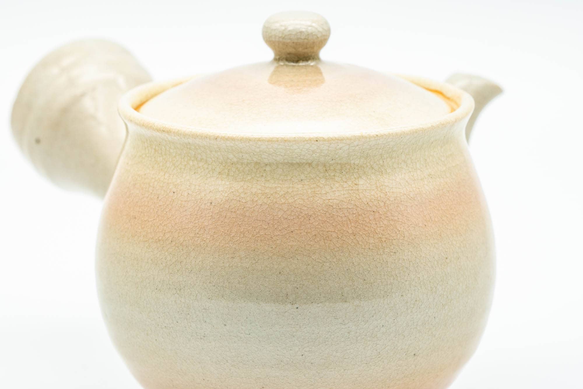 Japanese Kyusu - Beige Pink Glazed Hagi-yaki Do-ake Teapot - 220ml