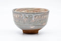 Japanese Matcha Bowl - Floral Grey Pink Mishima Glazed Chawan - 250ml