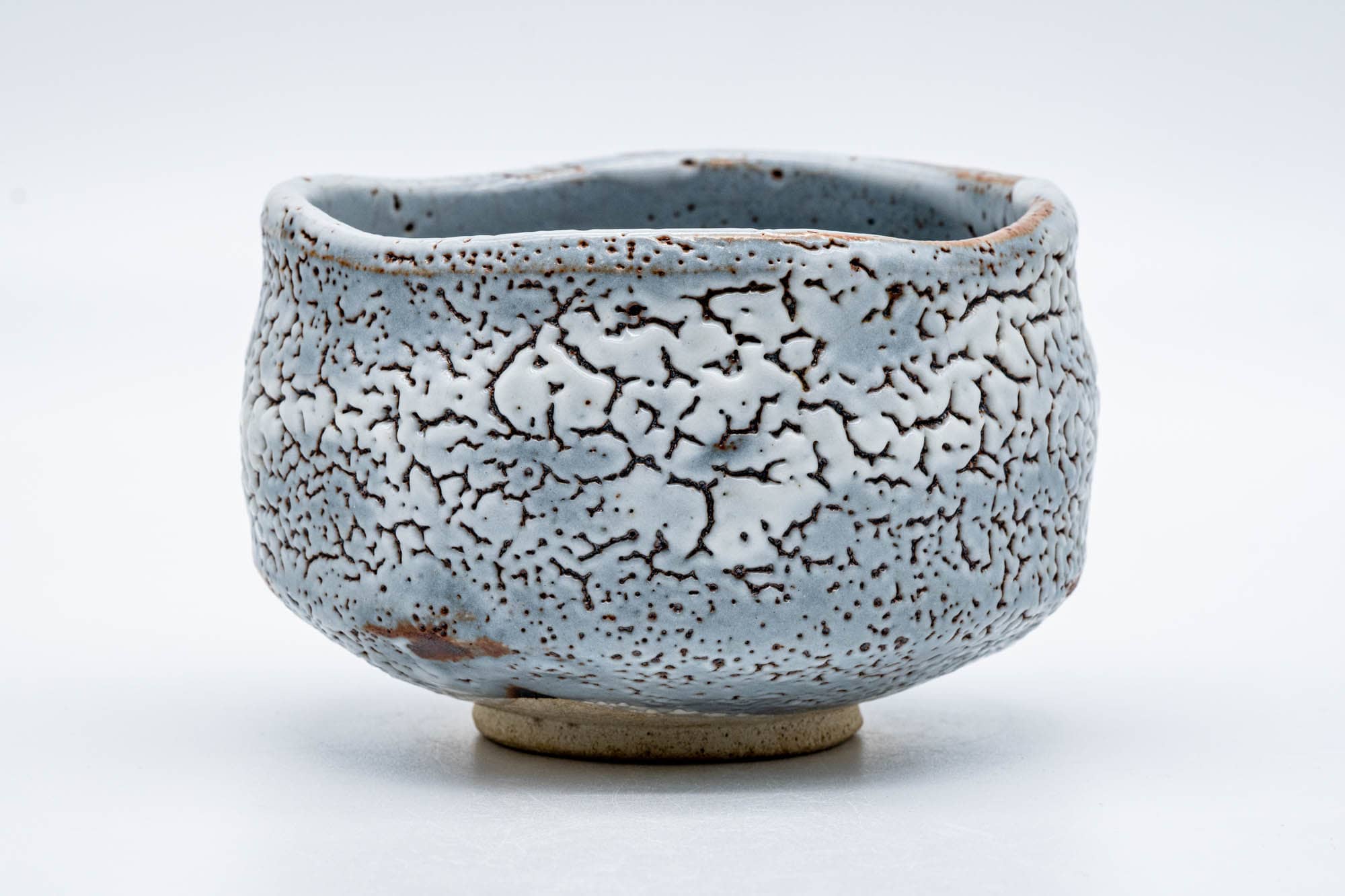 Japanese Matcha Bowl - 加藤秀山 Katou Hideyama - Blue Shino Mino-yaki Chawan - 400ml