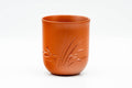 Japanese Teacup - Long Grass Engraved Tokoname-yaki Yunomi - 120ml
