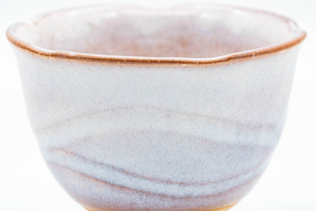 Japanese Teacup - 天鵬山 Tsubaki Kiln 椿窯 Purple Glazed Hagi-Yaki Yunomi - 140ml