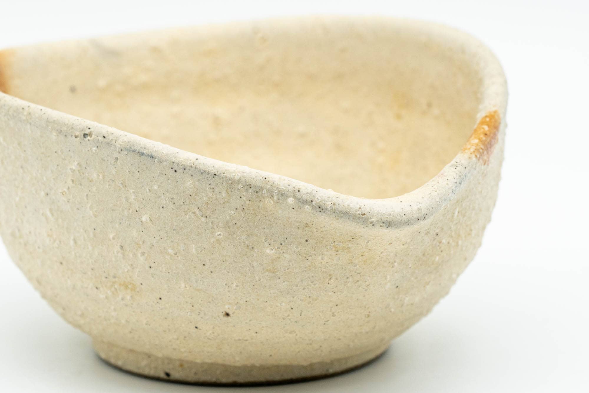Japanese Katakuchi - Beige Orange Unglazed Water Cooler - 80ml