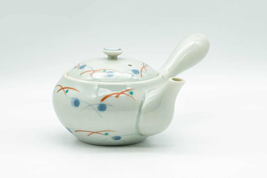 Japanese Kyusu - Geometric Polka-Dotted Arita-yaki Debeso Teapot - 130ml