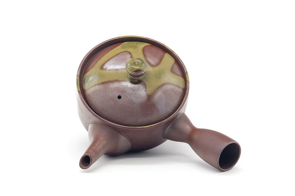 Japanese Kyusu - Ash Glazed Banko Mesh Teapot - 220ml