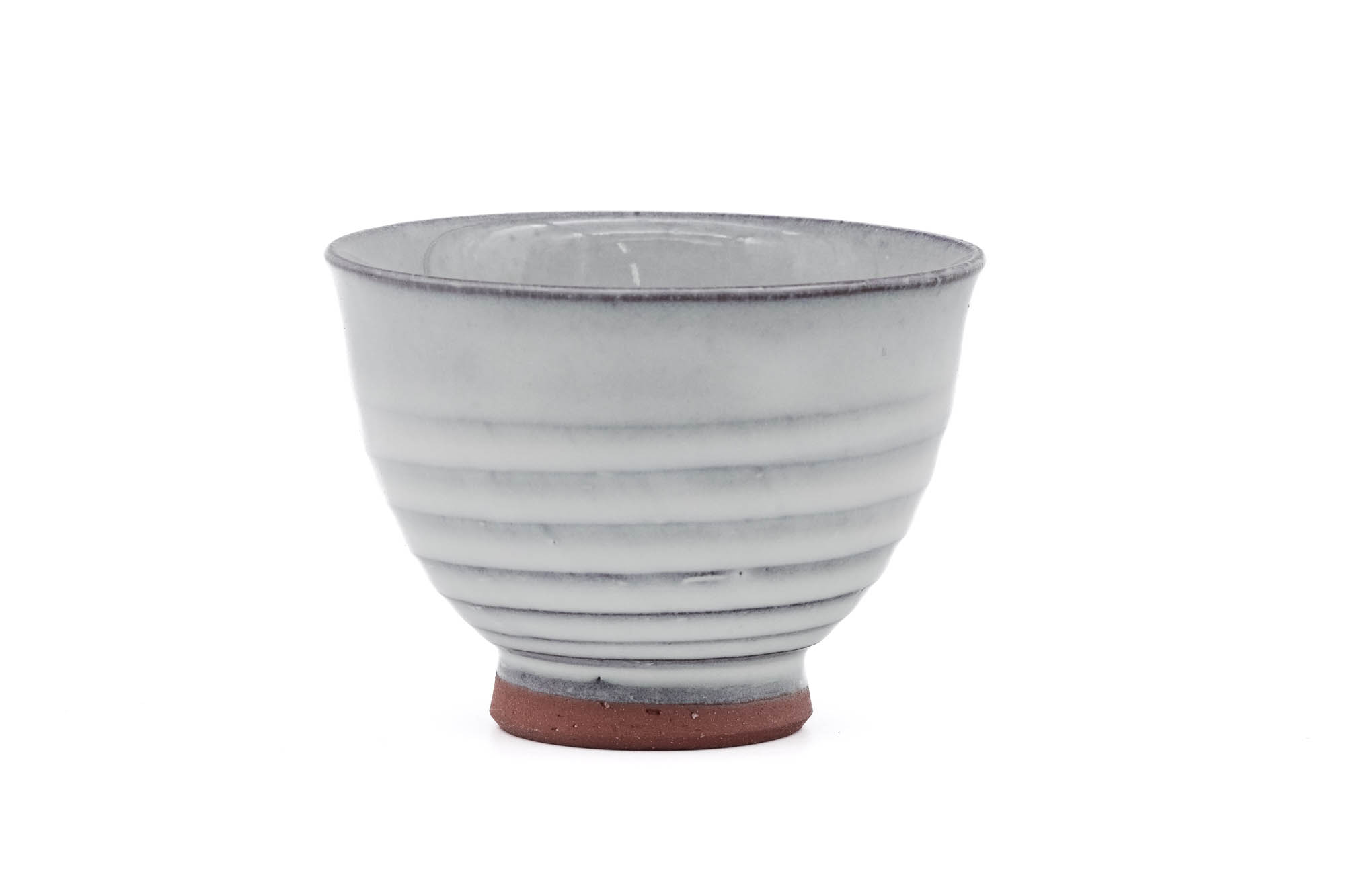 Set of 5 White Spiraling Hagi-yaki Teacups - 150ml