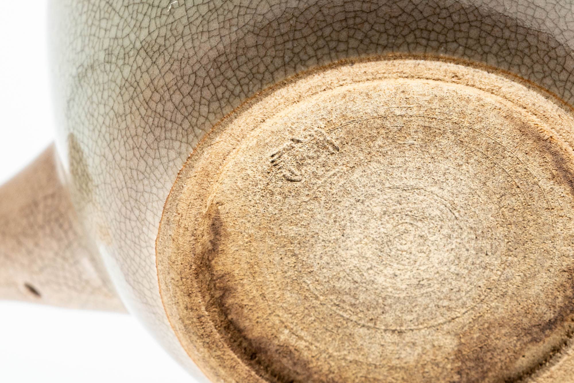 Japanese Kyusu - Beige Weathered Hagi-yaki Do-ake Teapot - 240ml