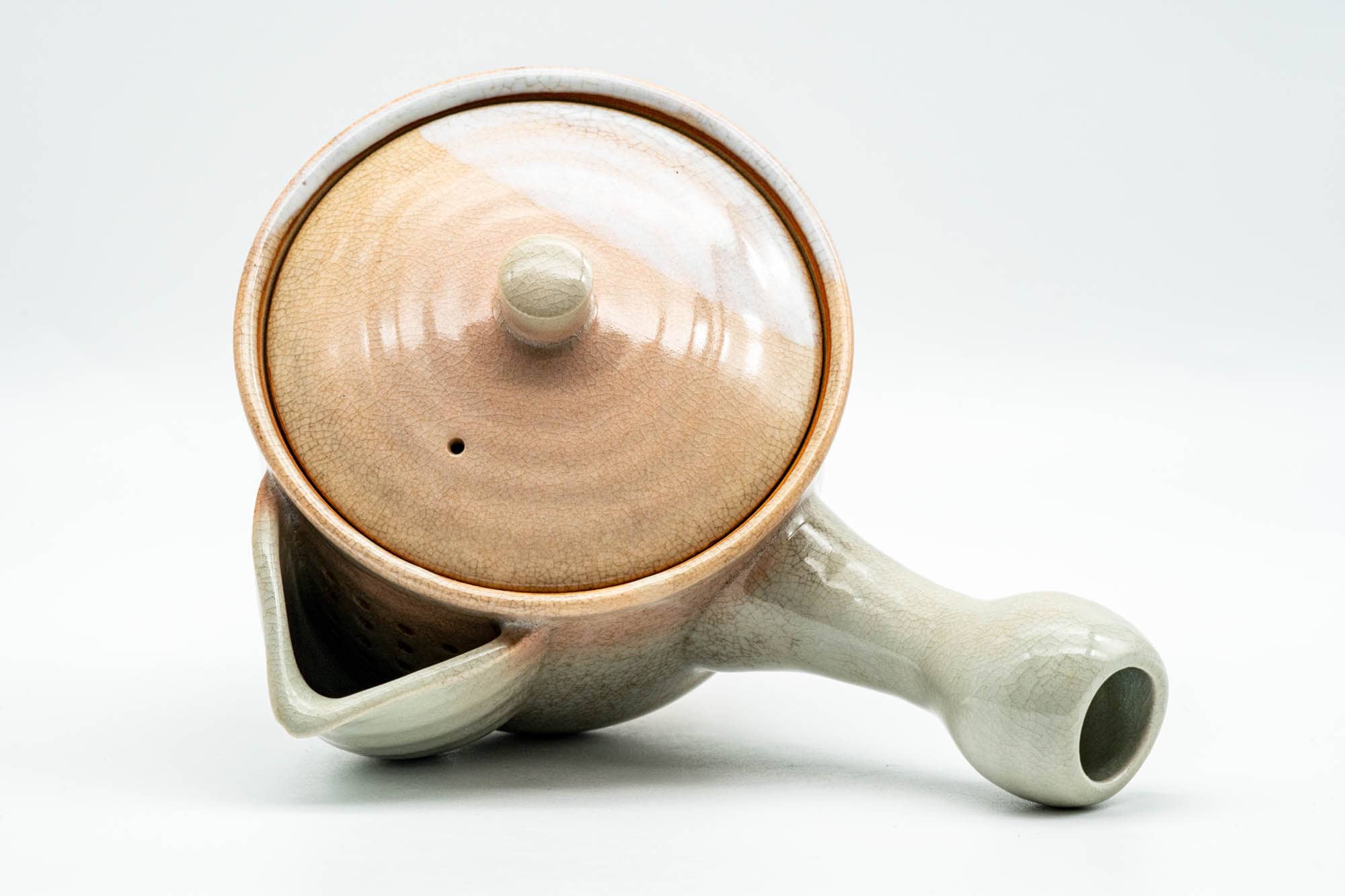 Japanese Kyusu - Beige White Hagi-yaki Do-ake Teapot - 330ml