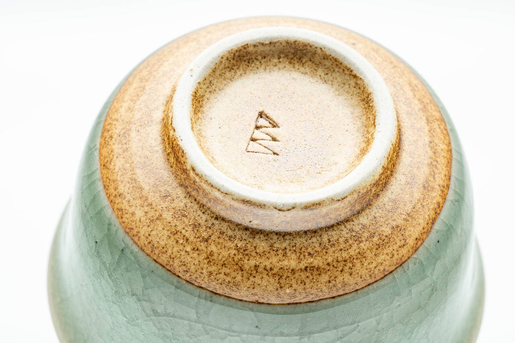 Japanese Teacup - Crazed Celadon Green Yunomi - 120ml