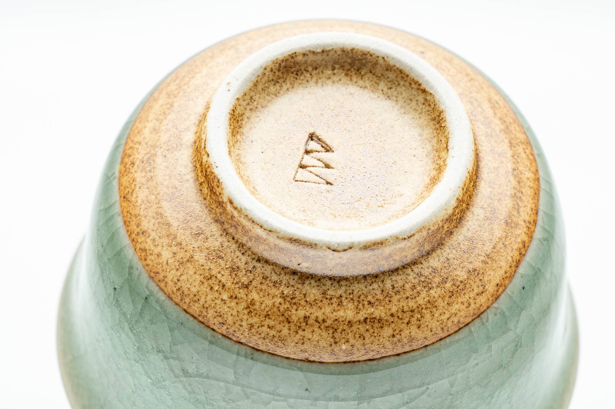Japanese Teacup - Crazed Celadon Green Yunomi - 120ml