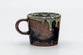 Japanese Teacup - Black Brown Beige Drip-Glazed Ushirdoe Yunomi - 100ml