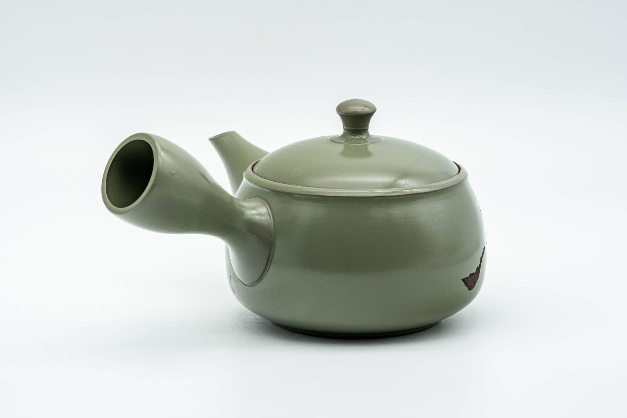 Japanese Kyusu - Plum Blossoms Green Ryokudei Tokoname-yaki Teapot - 250ml