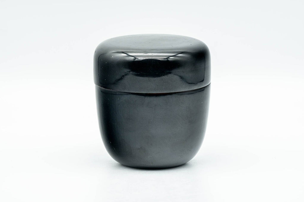 Japanese Natsume - Black Lacquered Wooden Matcha Tea Canister - 100ml