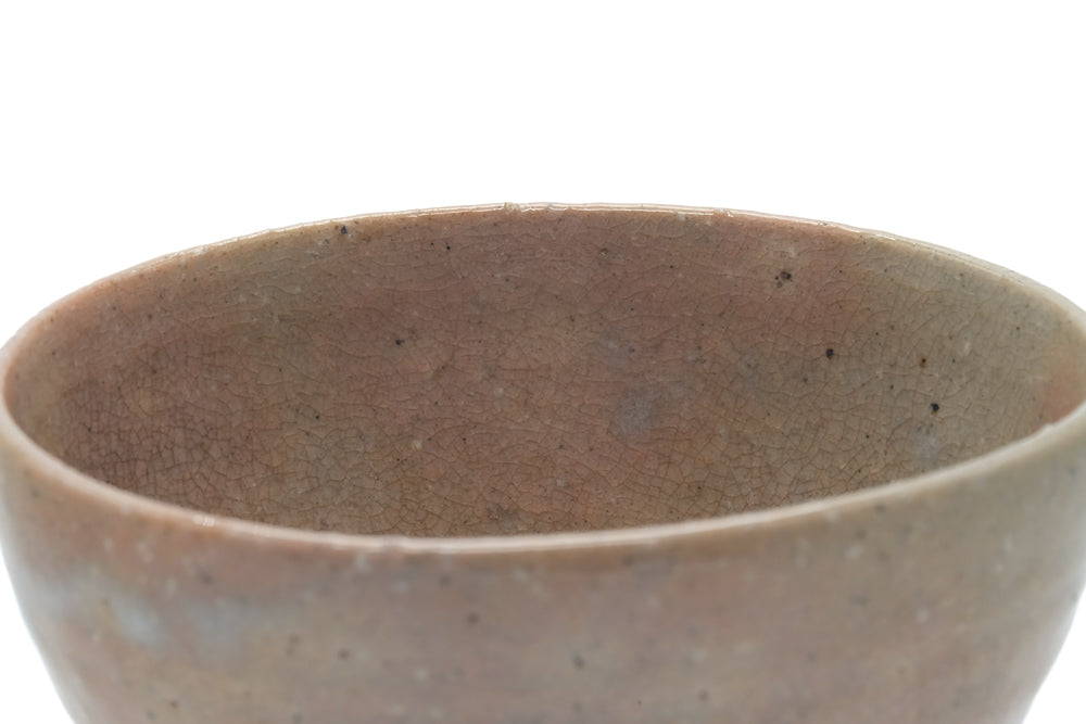 Japanese Matcha Bowl - Beige White Wan-nari Hagi-yaki Chawan - 480ml