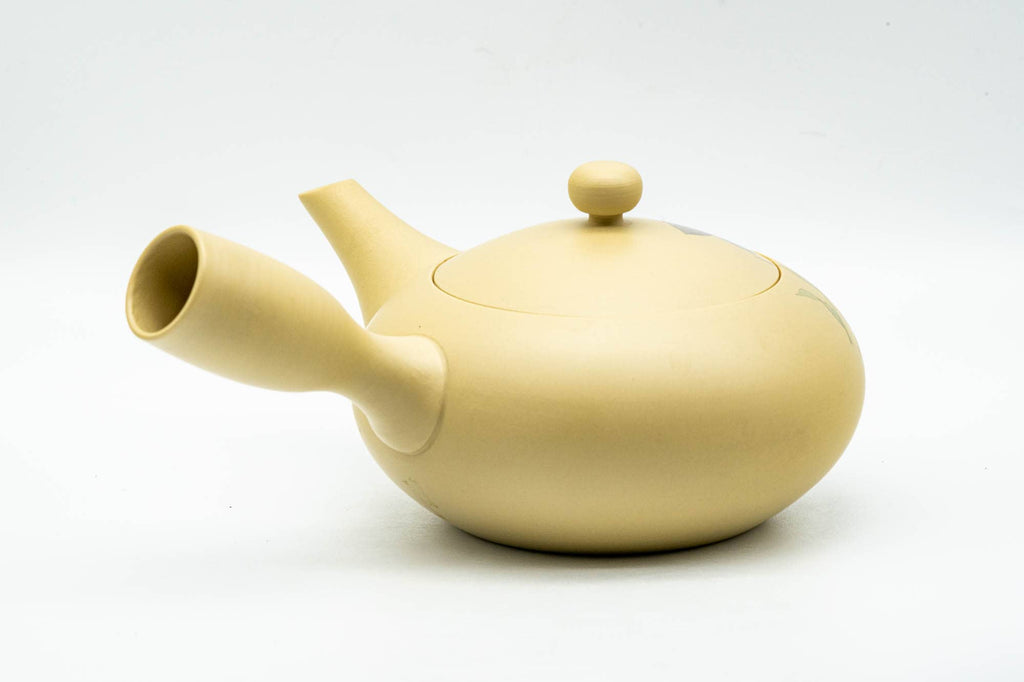 Japanese Kyusu - Purple Floral Kikyo Tokoname-yaki Ceramic Teapot - 250ml