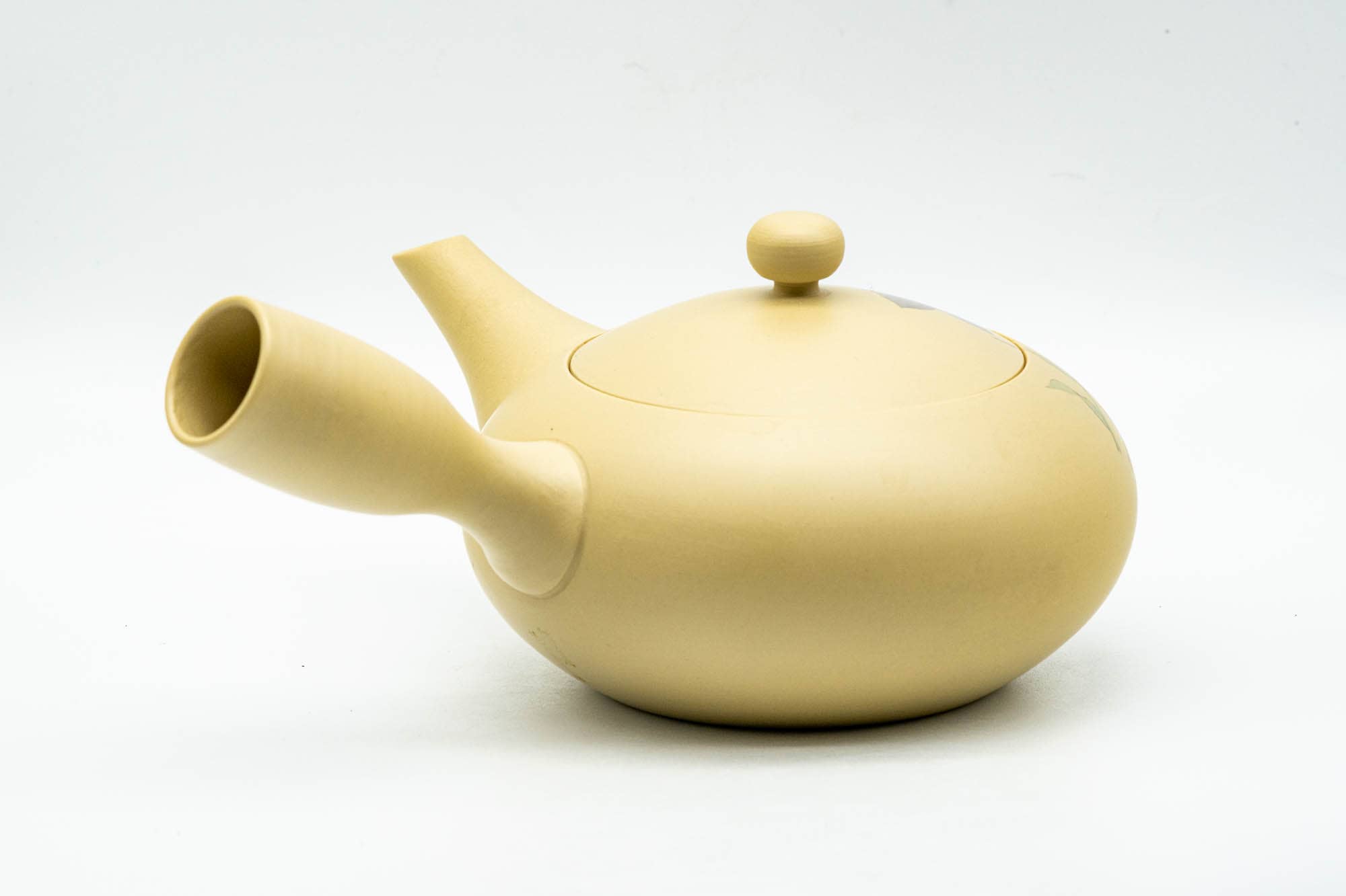 Japanese Kyusu - Purple Floral Kikyo Tokoname-yaki Ceramic Teapot - 250ml