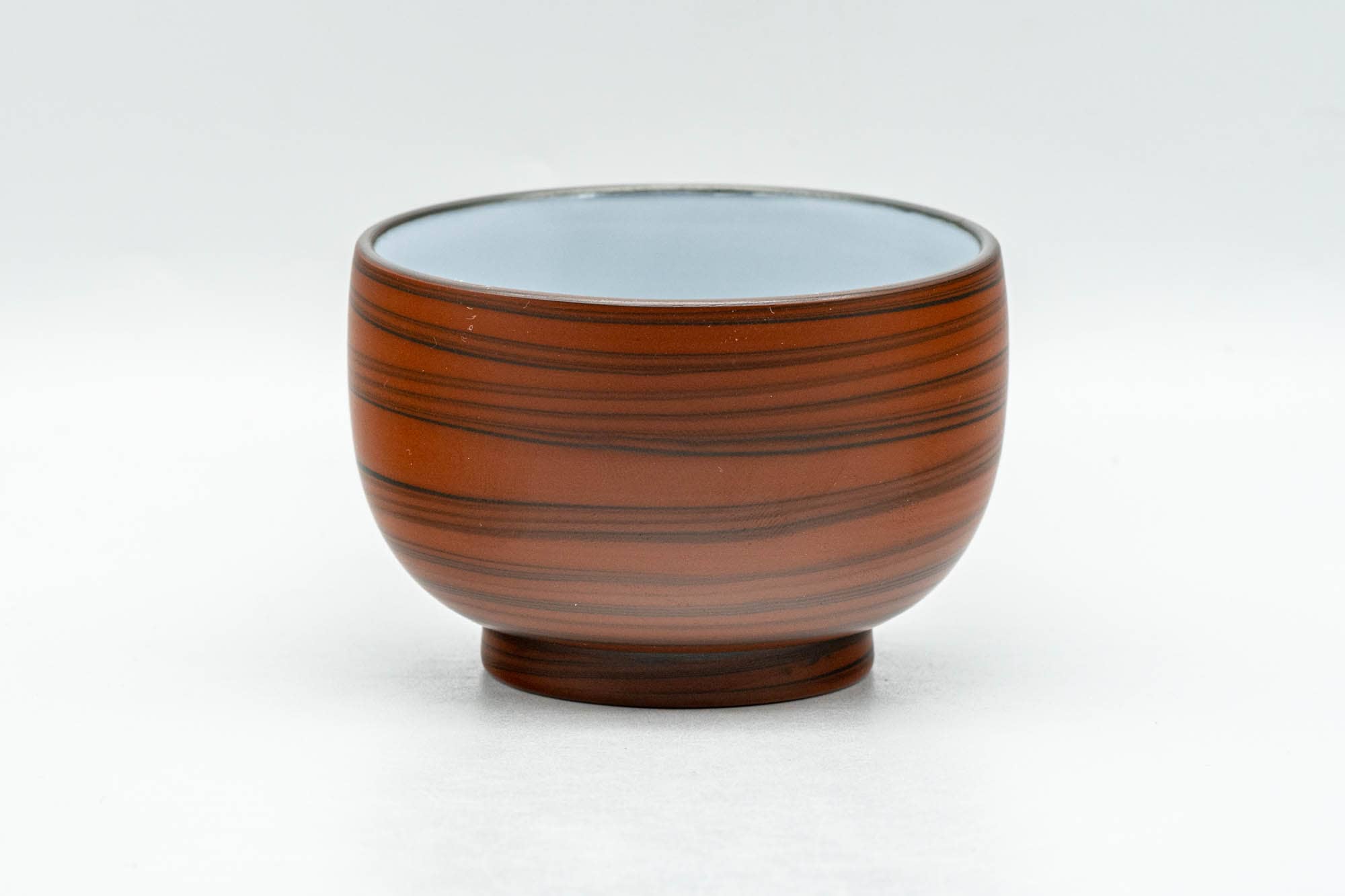 Japanese Teacup - Red Nerikomi White Inner Glazed Tokoname-yaki Yunomi - 90ml