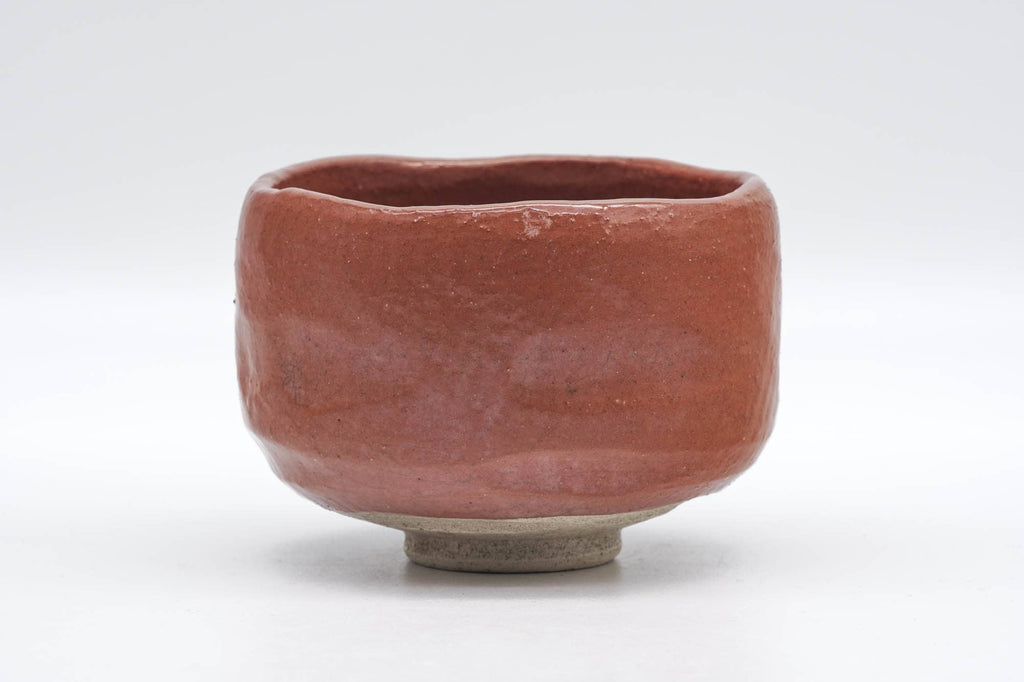 Japanese Matcha Bowl - Red Black Glazed Aka-raku Wabi-Sabi Chawan - 250ml