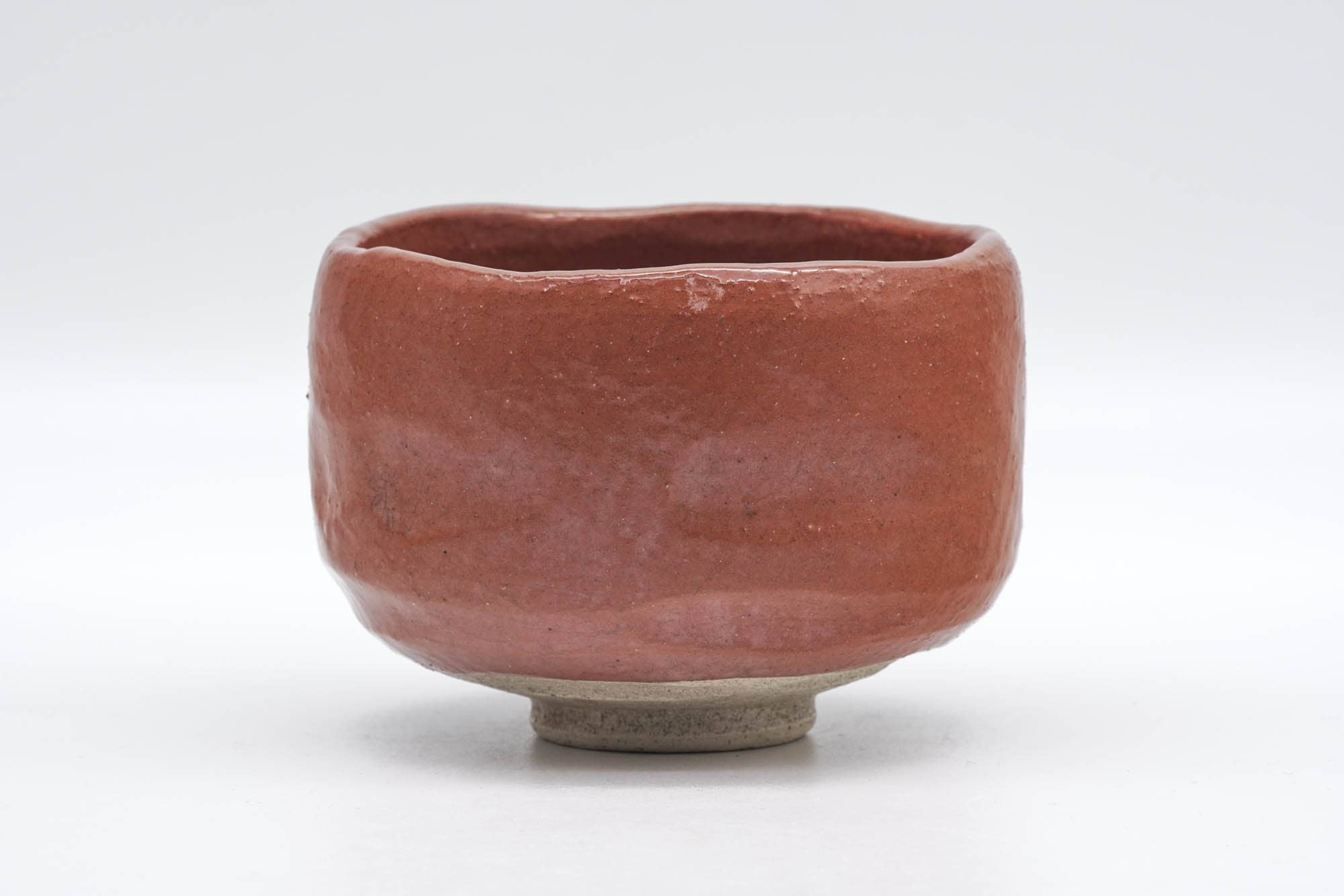 Japanese Matcha Bowl - Red Black Glazed Aka-raku Wabi-Sabi Chawan - 250ml
