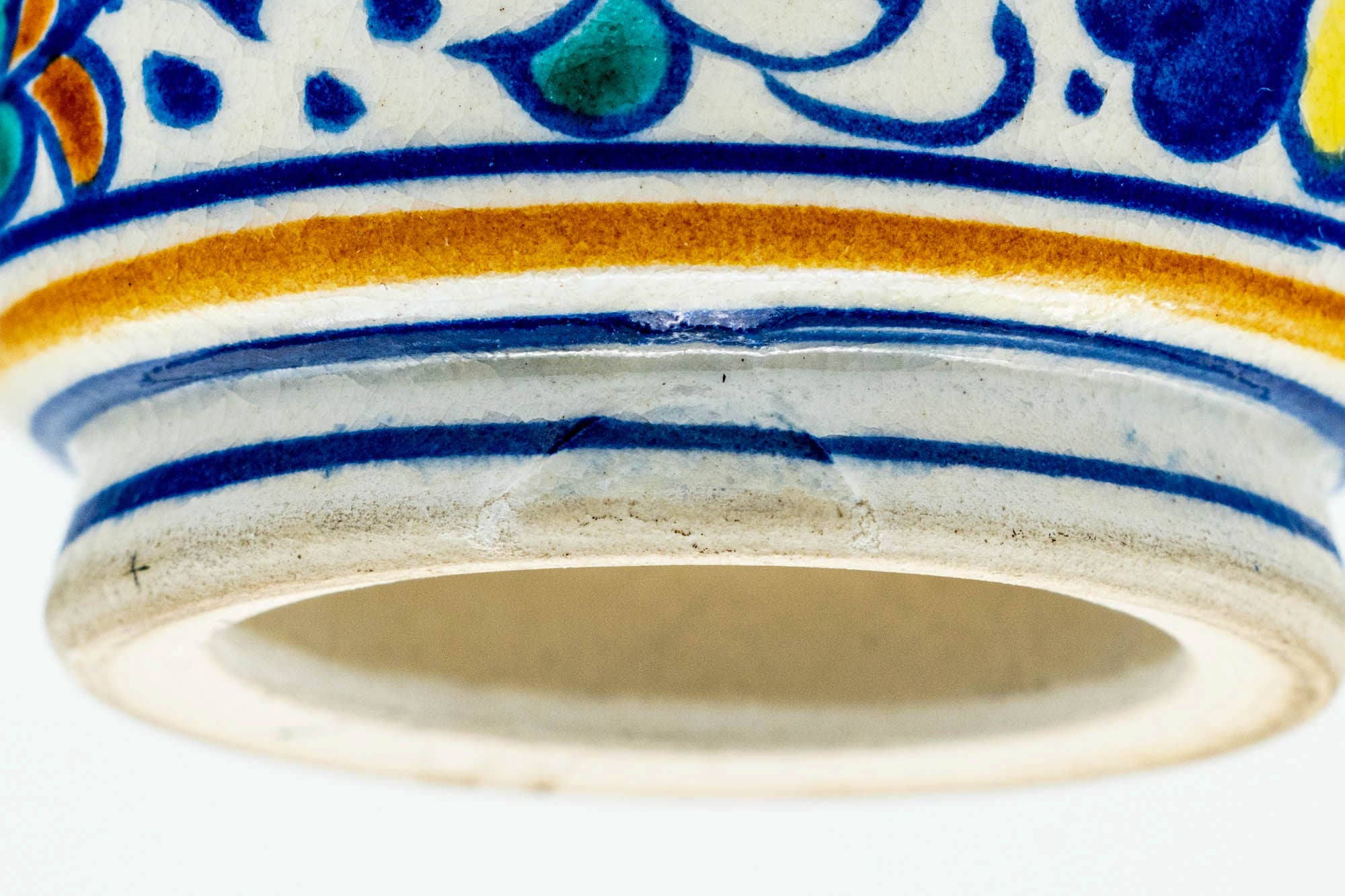 Japanese Futaoki - 加賀瑞山 Kaga Zuizan - Oranda Banko-yaki Lid Rest