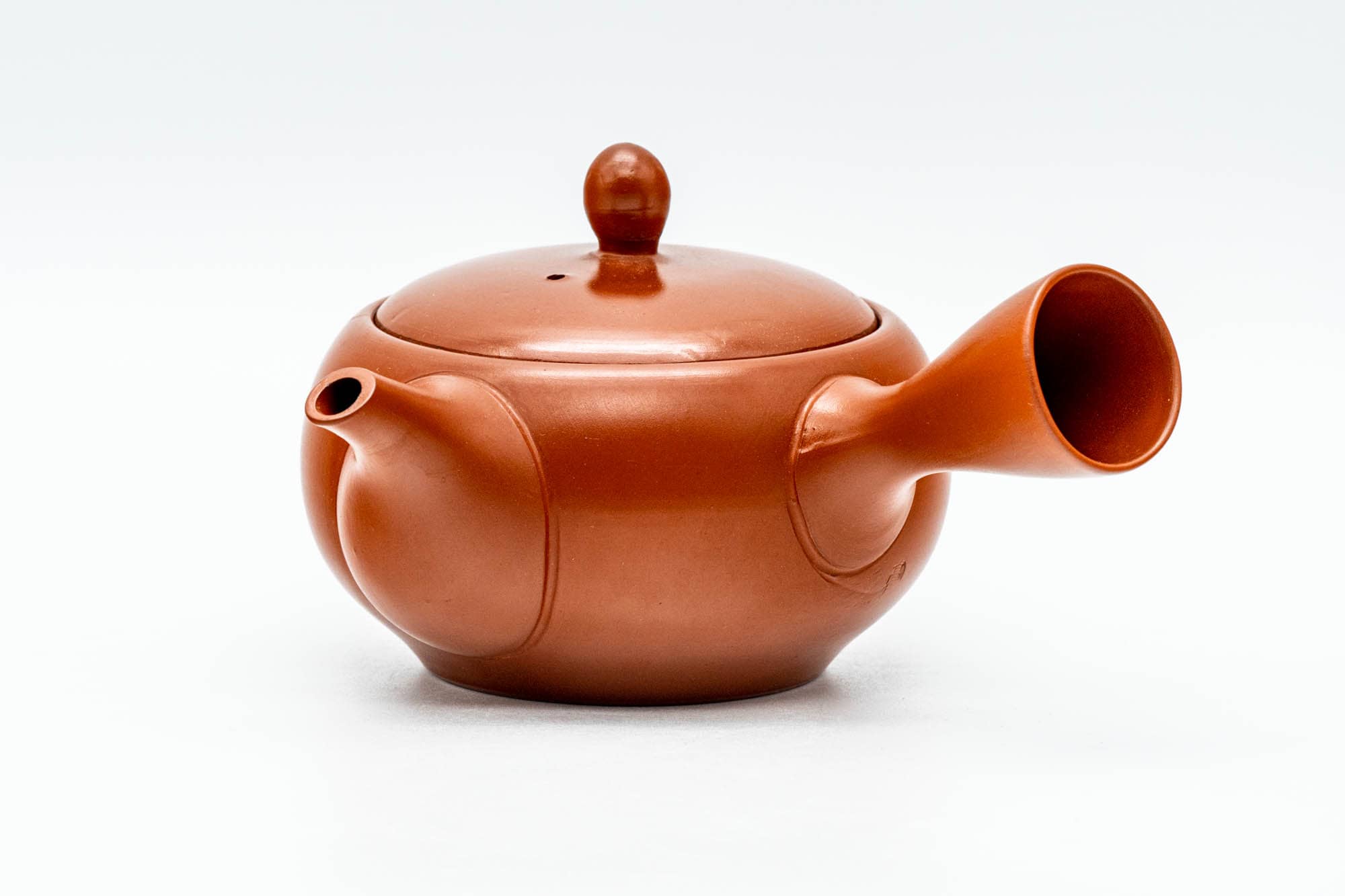 Japanese Tea Set - Red Shudei Tokoname-yaki Kyusu Teapot with 2 Yunomi Teacups