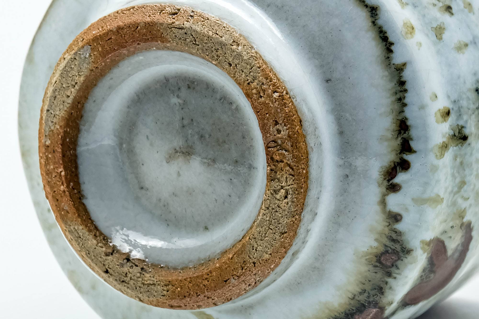 Japanese Teacup - Milky White Drip-Glazed Yunomi - 120ml