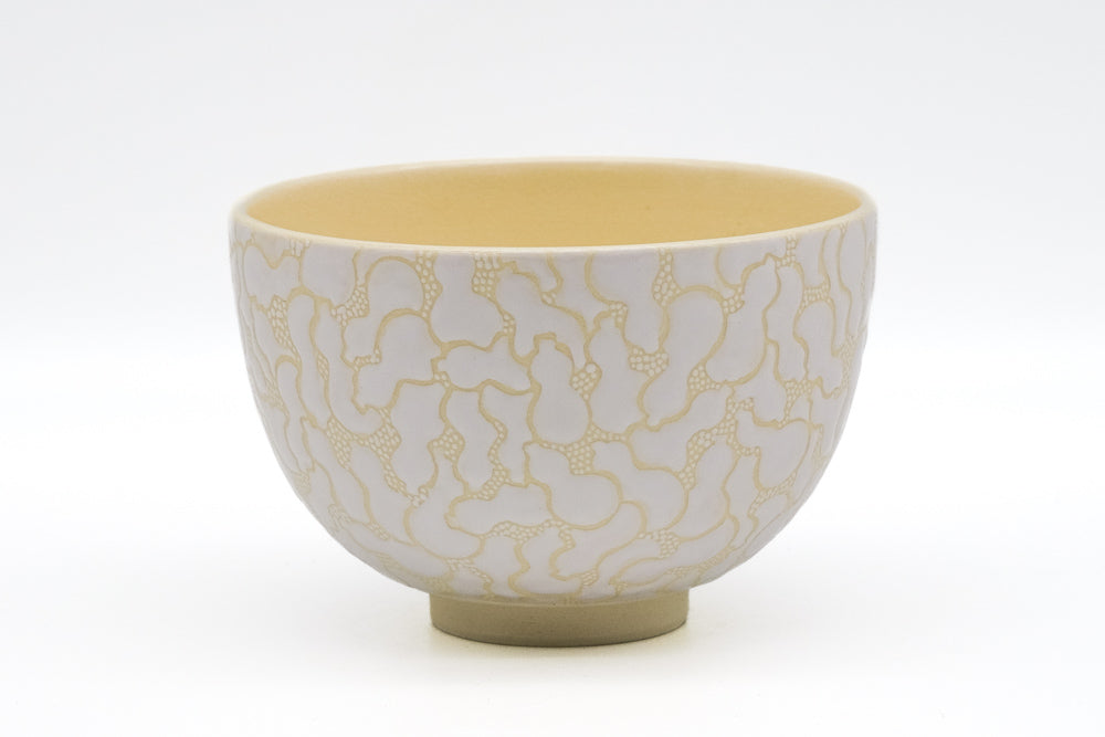 White Sennari Gourds Kiyomizu-yaki Chawan