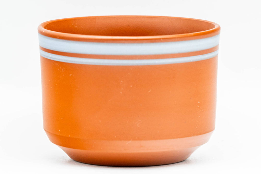 Japanese Teacups - Pair of Grey Striped Tokoname-yaki Yunomi - 90ml