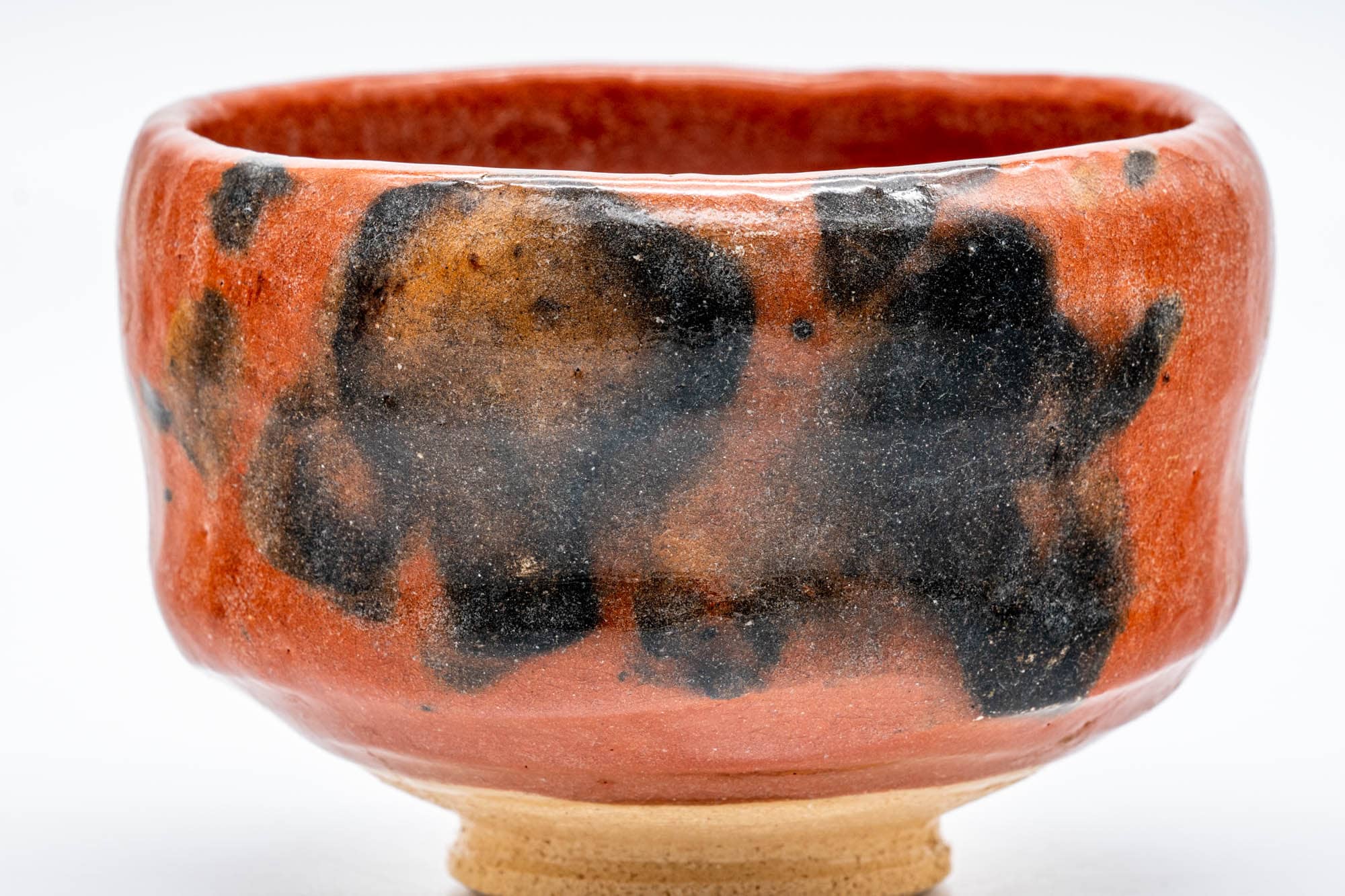 Japanese Matcha Bowl - 松楽窯 Shoraku Kiln - Black Red Aka-raku Chawan - 300ml