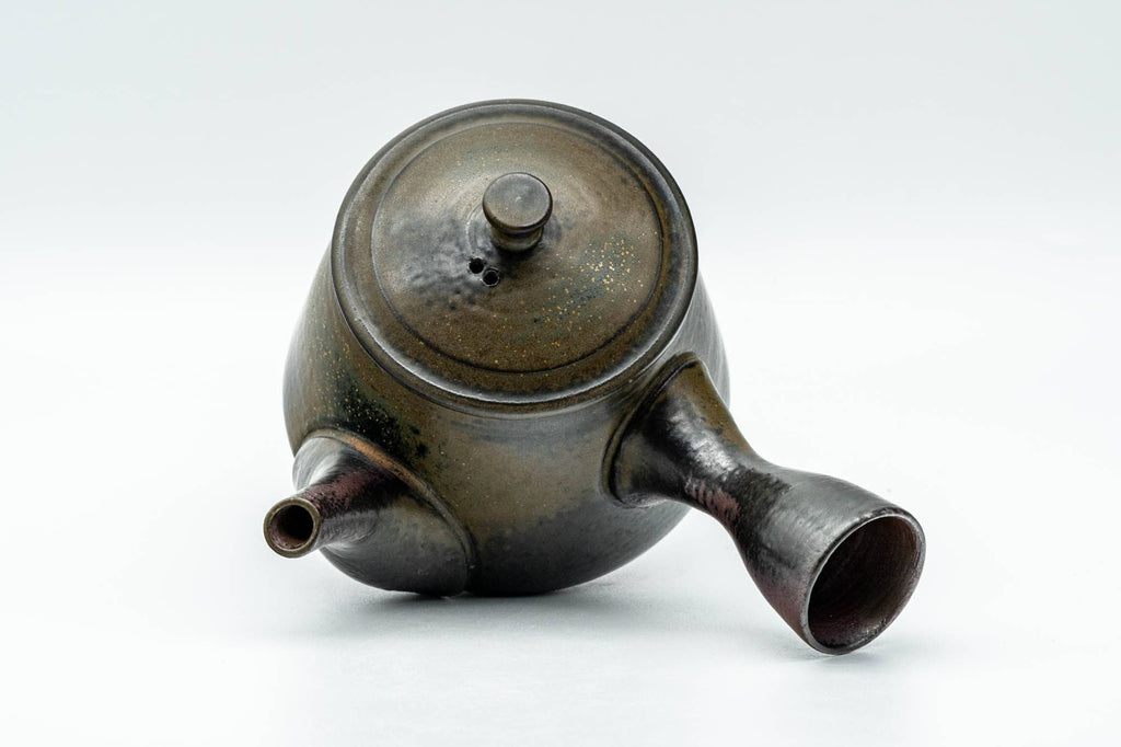 Japanese Kyusu - Fujii Ikkyuu 藤井一休 - Ash Glazed Yohen Banko-yaki Debeso Teapot - 200ml