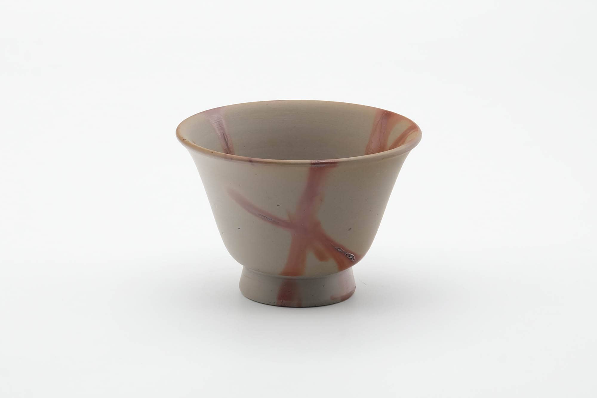 Japanese Teacup - Orange Hidasuki Rice Straw Bizen-yaki Yunomi - 160ml