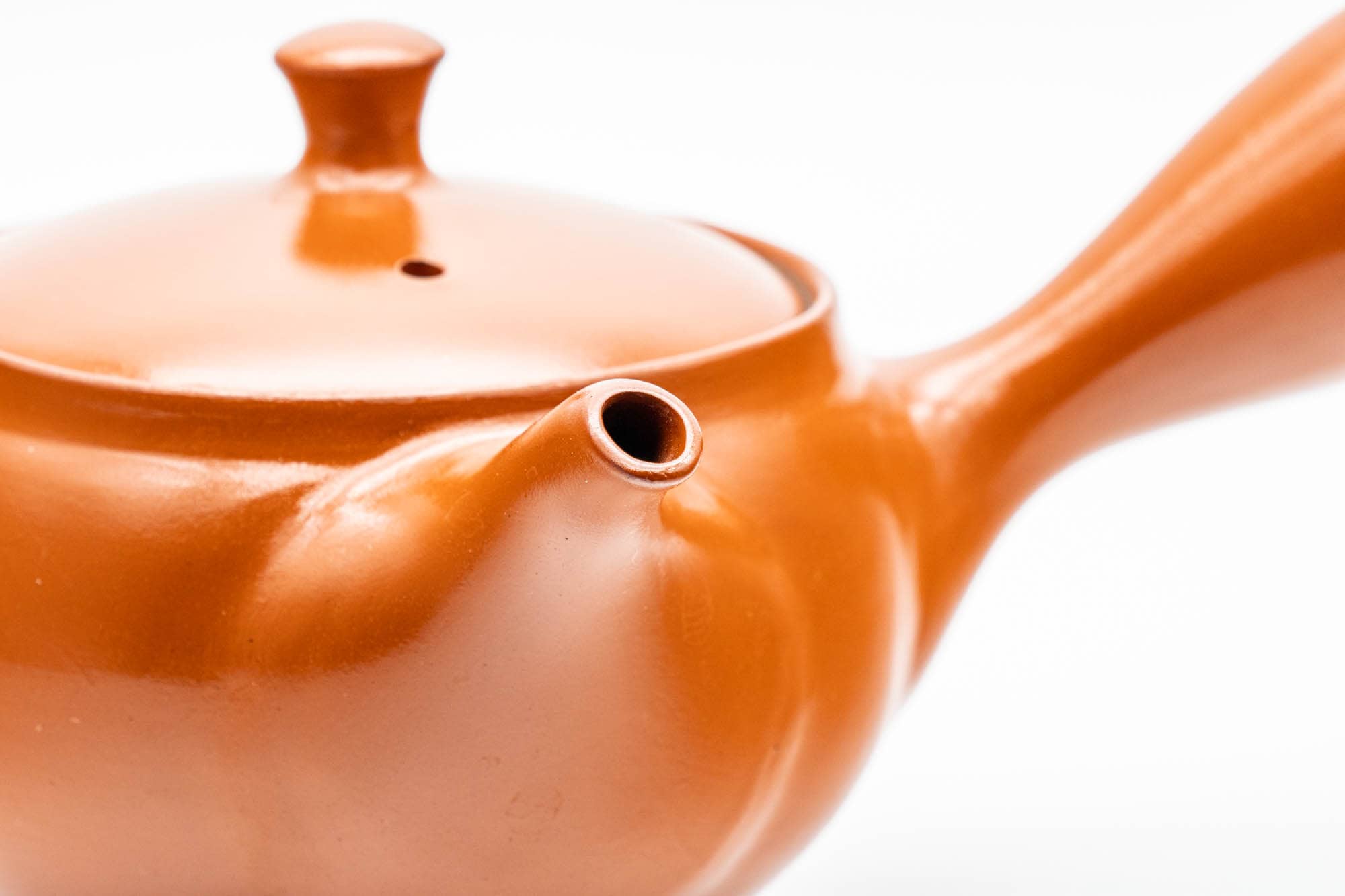 Japanese Kyusu - Classic Red Shudei Tokoname-yaki Mesh Teapot - 290ml