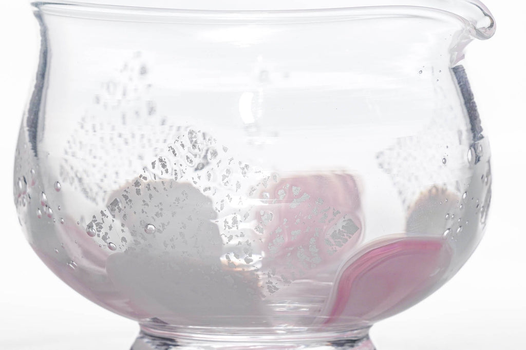Hana 華 - Pink Glass Spouted Matcha Bowl - 200ml